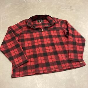 vintage Y2K quarter zip flannel sweatshirt